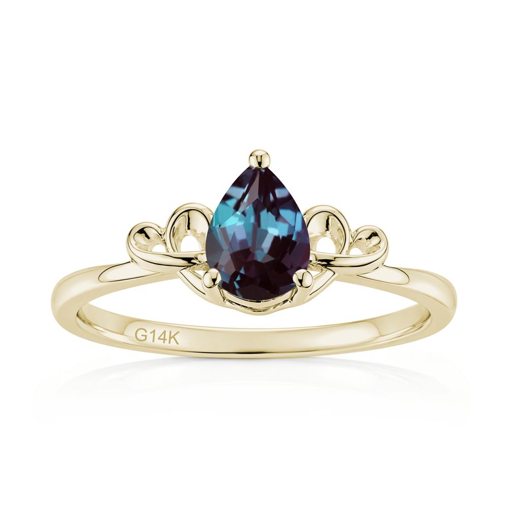 Love Knot Pear Shaped Sapphire Ring - LUO Jewelry #gemstone_Alexandrite