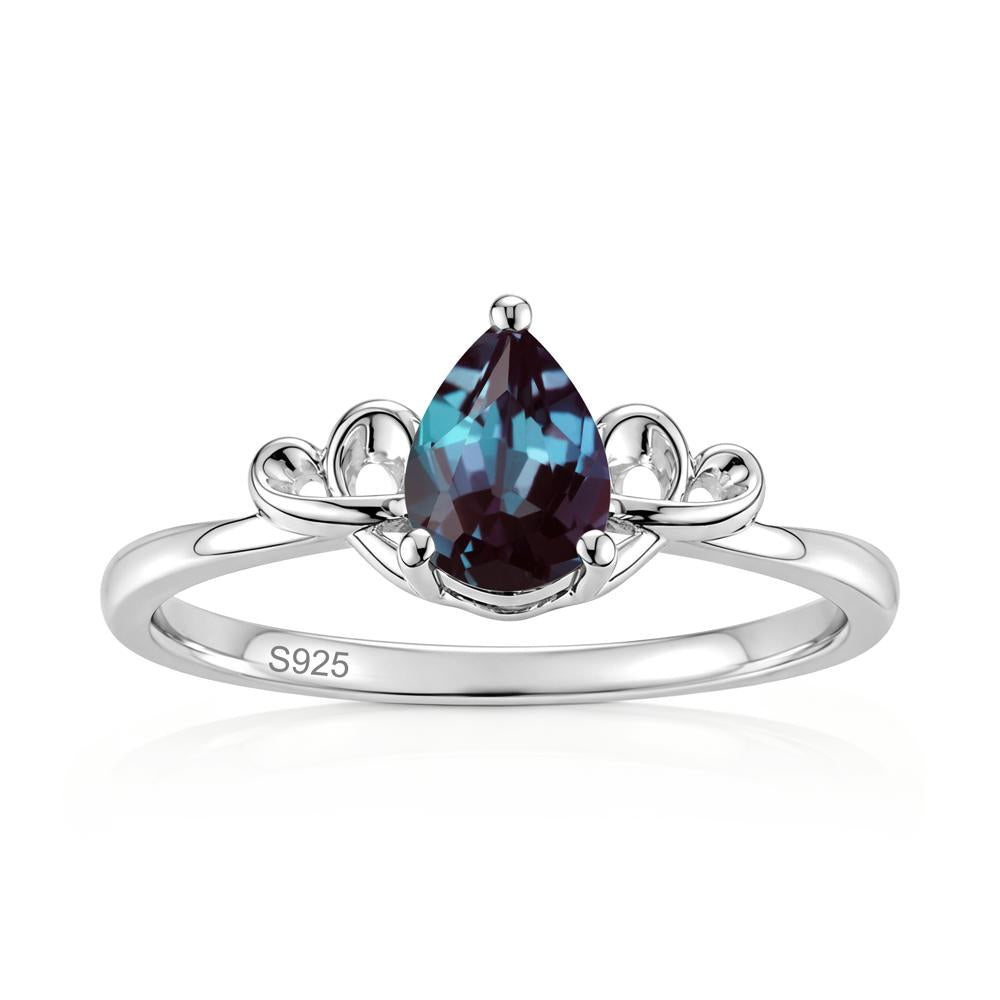 Love Knot Pear Shaped Sapphire Ring - LUO Jewelry #gemstone_Alexandrite
