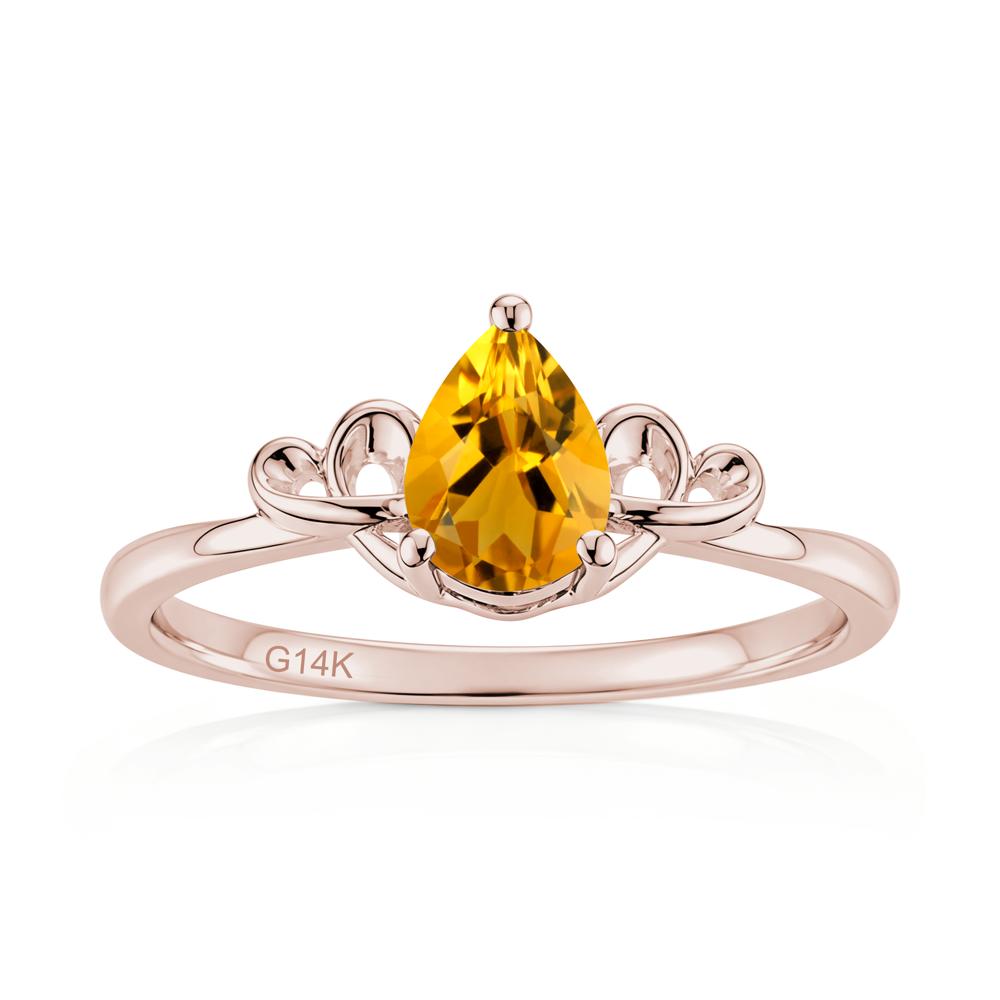 Love Knot Pear Shaped Sapphire Ring - LUO Jewelry #gemstone_Citrine