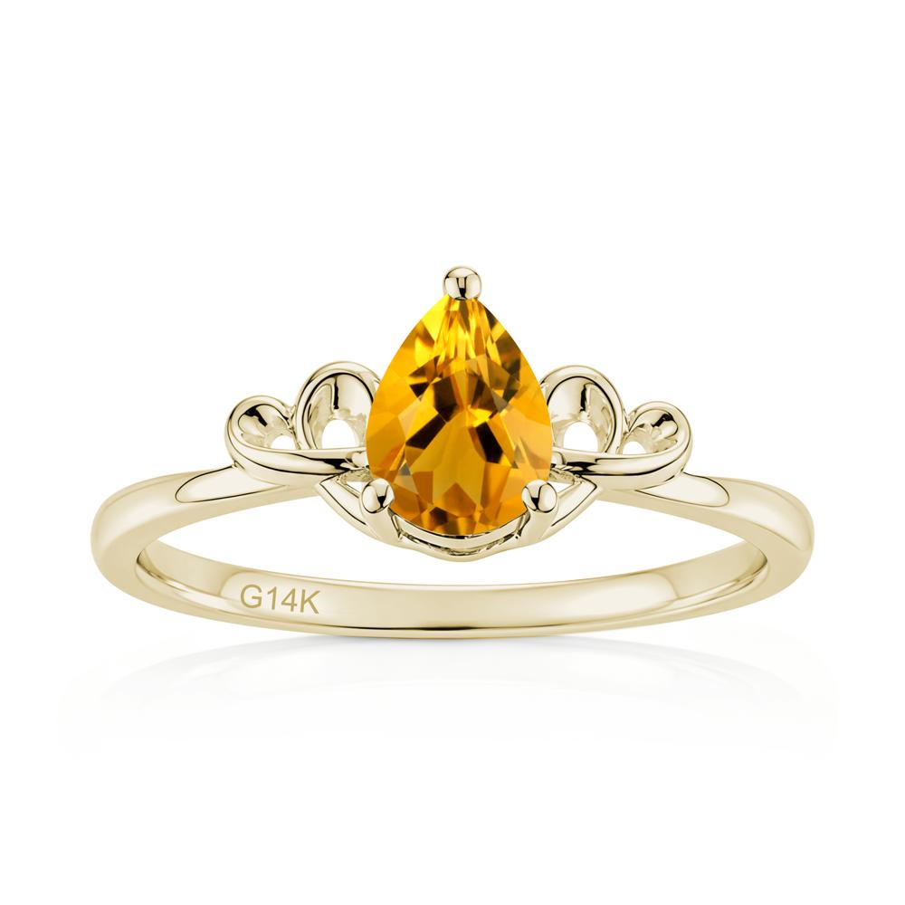 Love Knot Pear Shaped Sapphire Ring - LUO Jewelry #gemstone_Citrine