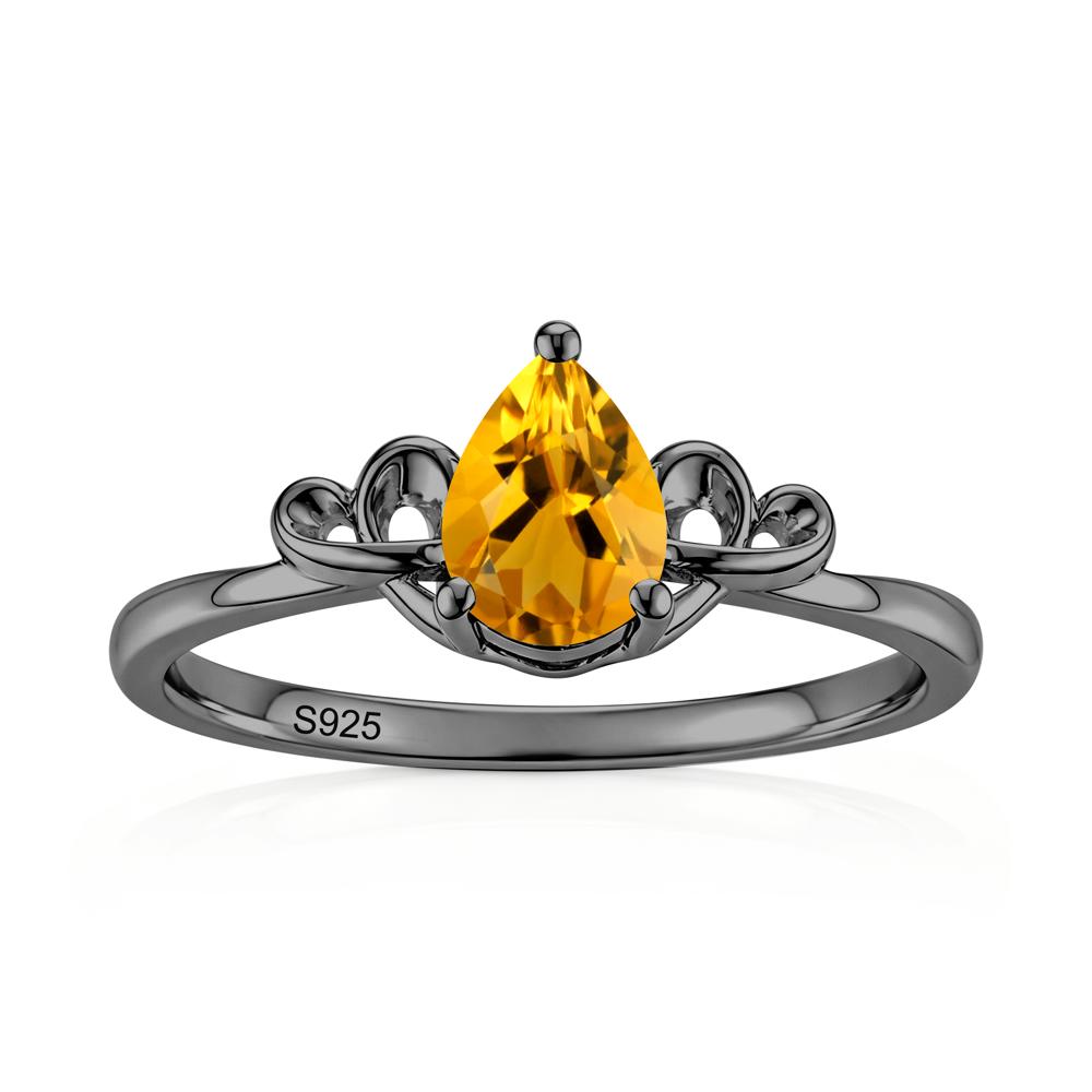 Love Knot Pear Shaped Sapphire Ring - LUO Jewelry #gemstone_Citrine