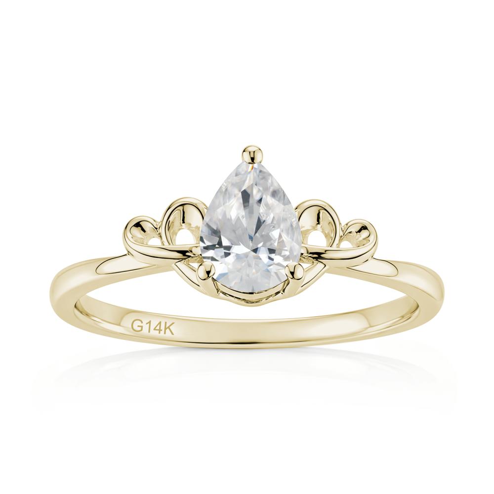 Love Knot Pear Shaped Sapphire Ring - LUO Jewelry #gemstone_Cubic Zirconia