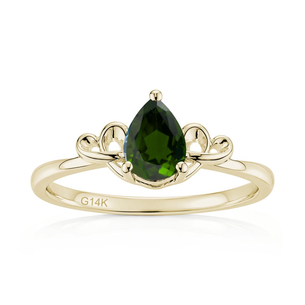 Love Knot Pear Shaped Sapphire Ring - LUO Jewelry #gemstone_Diopside