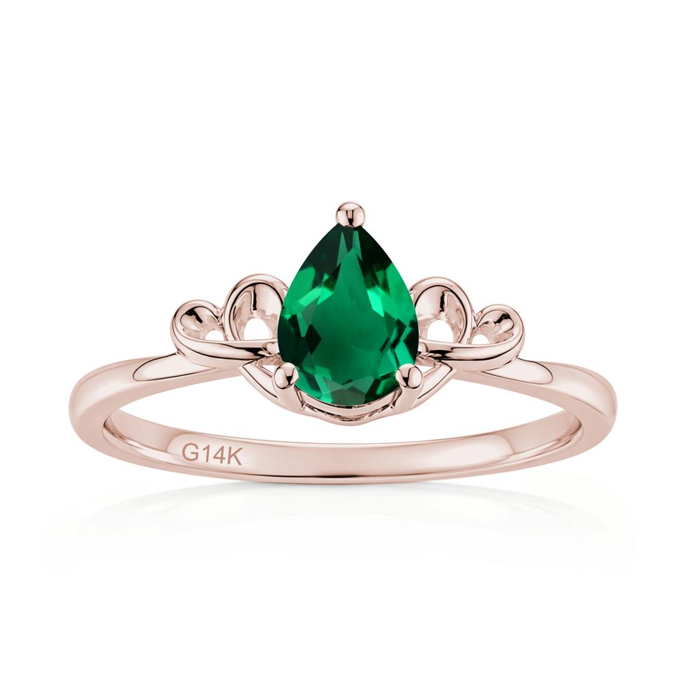Love Knot Pear Shaped Sapphire Ring - LUO Jewelry #gemstone_Emerald