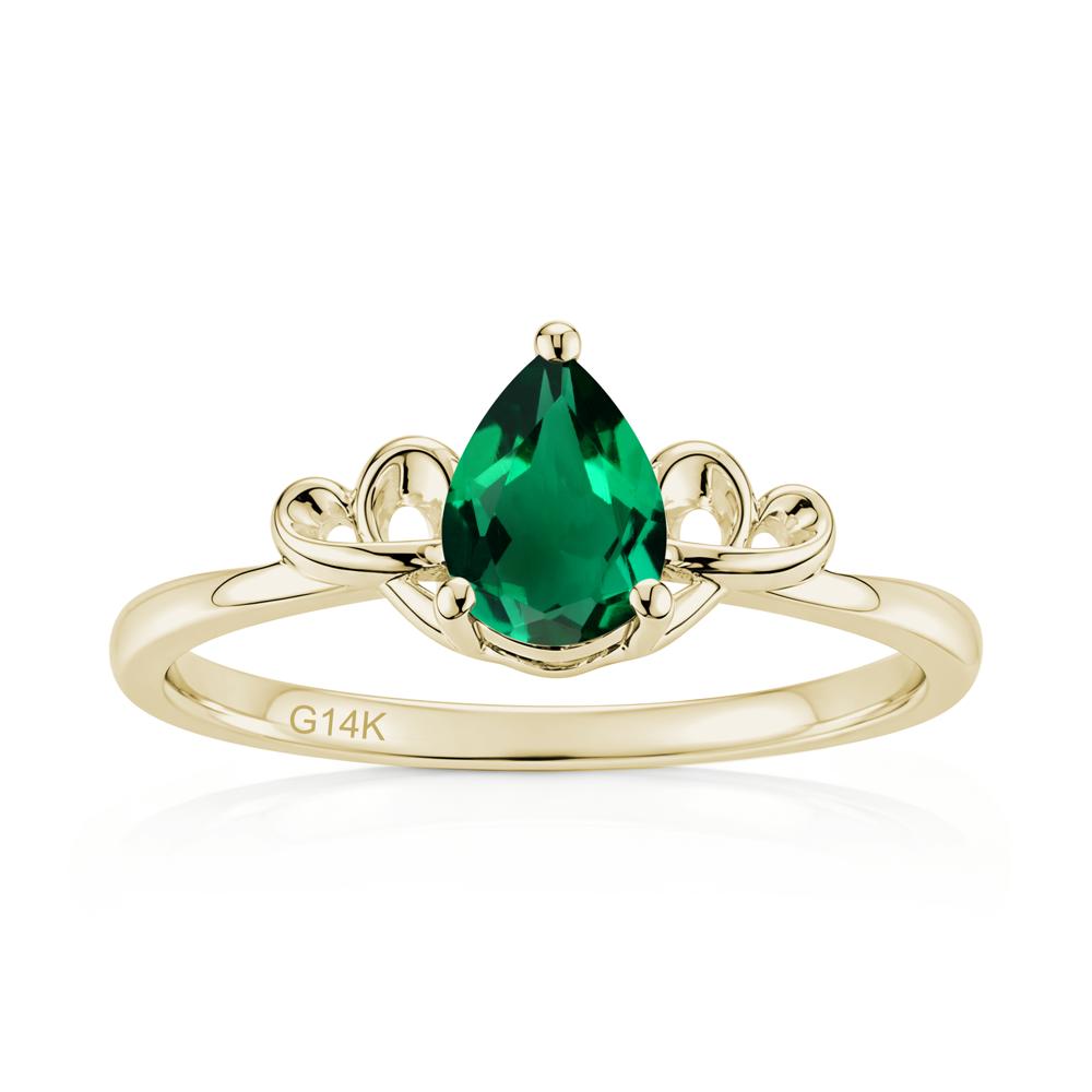 Love Knot Pear Shaped Sapphire Ring - LUO Jewelry #gemstone_Emerald