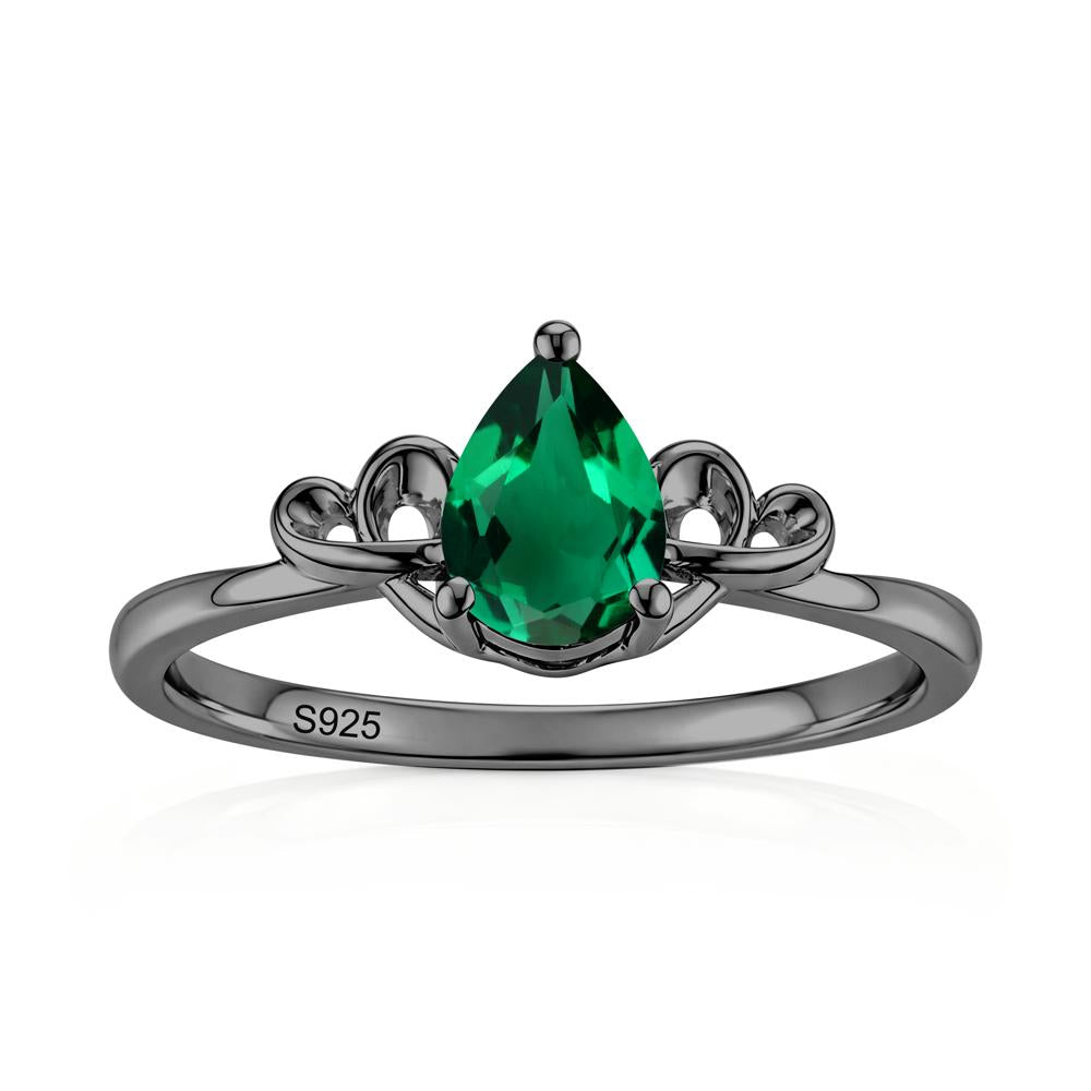 Love Knot Pear Shaped Sapphire Ring - LUO Jewelry #gemstone_Emerald