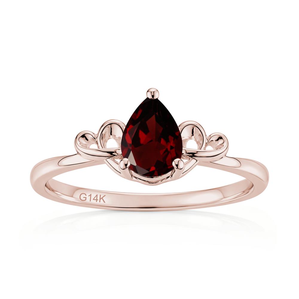 Love Knot Pear Shaped Sapphire Ring - LUO Jewelry #gemstone_Garnet