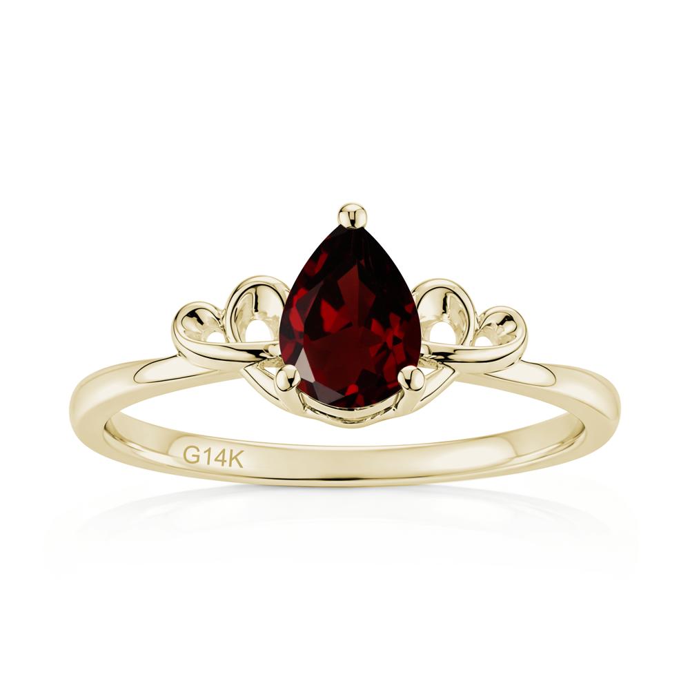 Love Knot Pear Shaped Sapphire Ring - LUO Jewelry #gemstone_Garnet