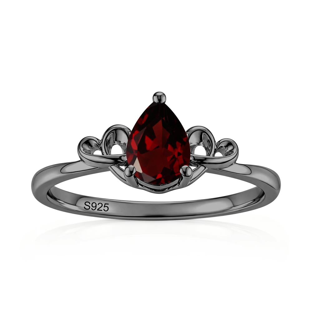 Love Knot Pear Shaped Sapphire Ring - LUO Jewelry #gemstone_Garnet