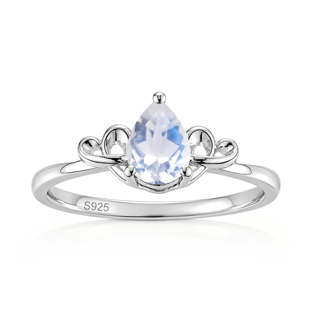 Love Knot Pear Shaped Sapphire Ring - LUO Jewelry #gemstone_Moonstone
