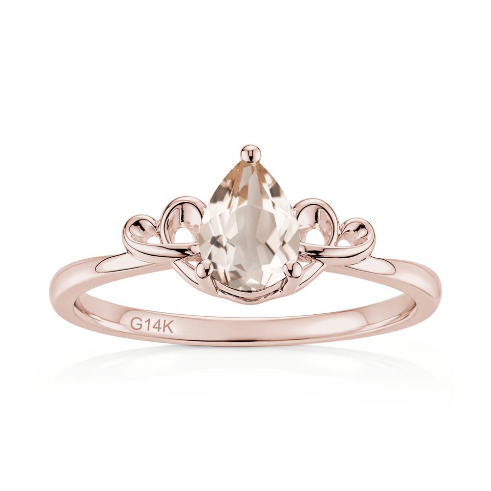 Love Knot Pear Shaped Sapphire Ring - LUO Jewelry #gemstone_Morganite