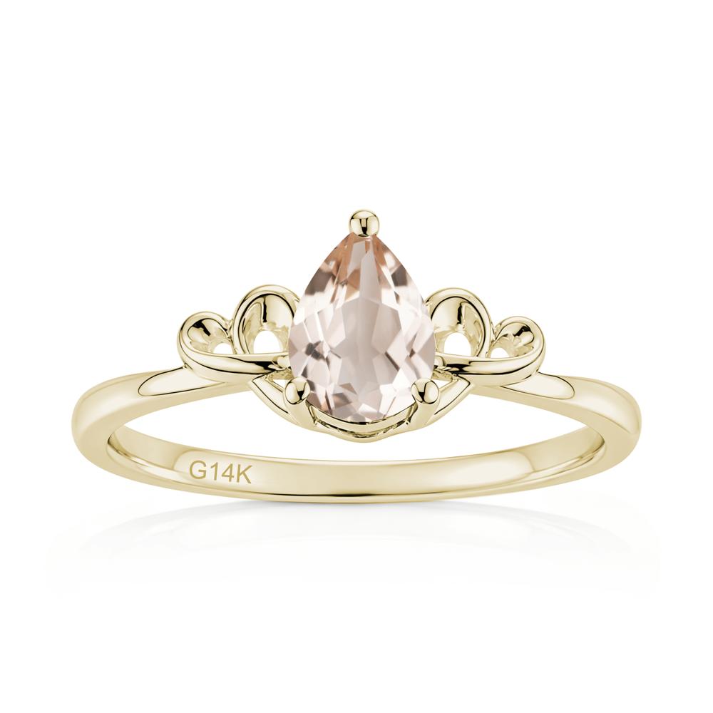 Love Knot Pear Shaped Sapphire Ring - LUO Jewelry #gemstone_Morganite