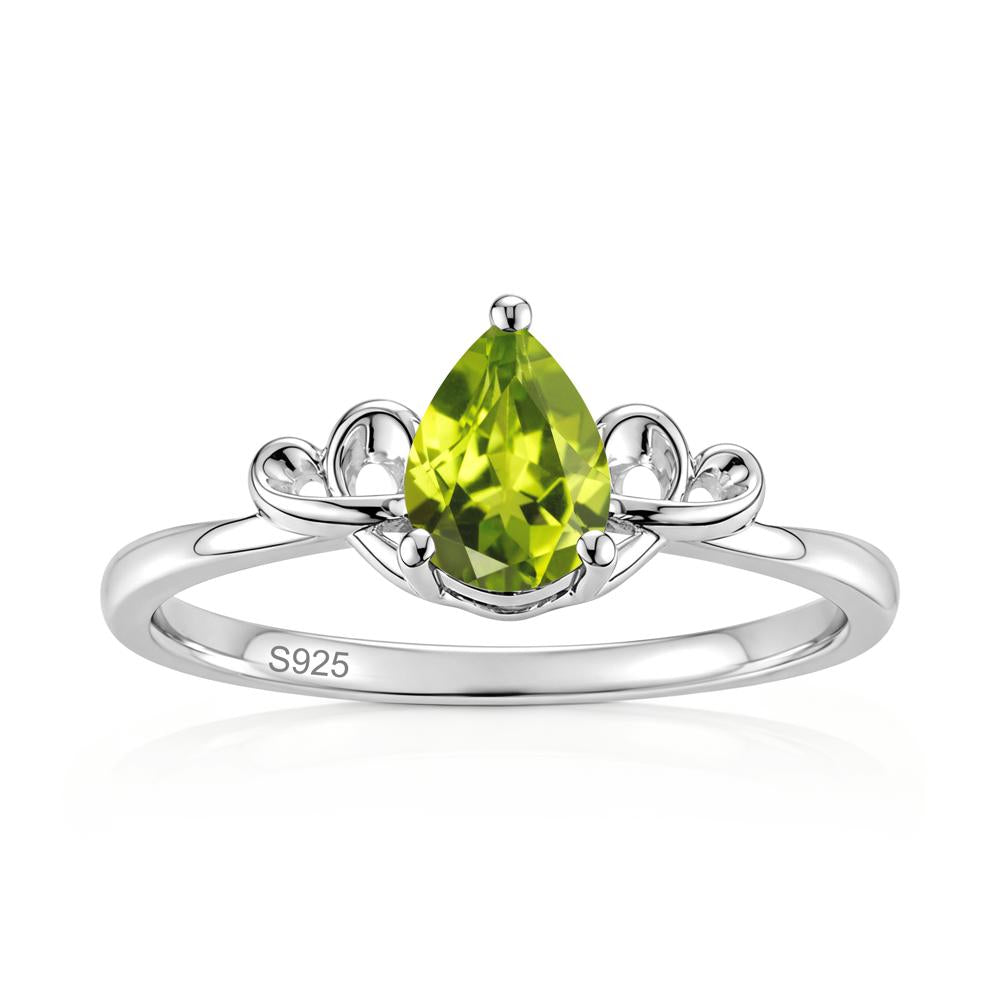 Love Knot Pear Shaped Sapphire Ring - LUO Jewelry #gemstone_Peridot