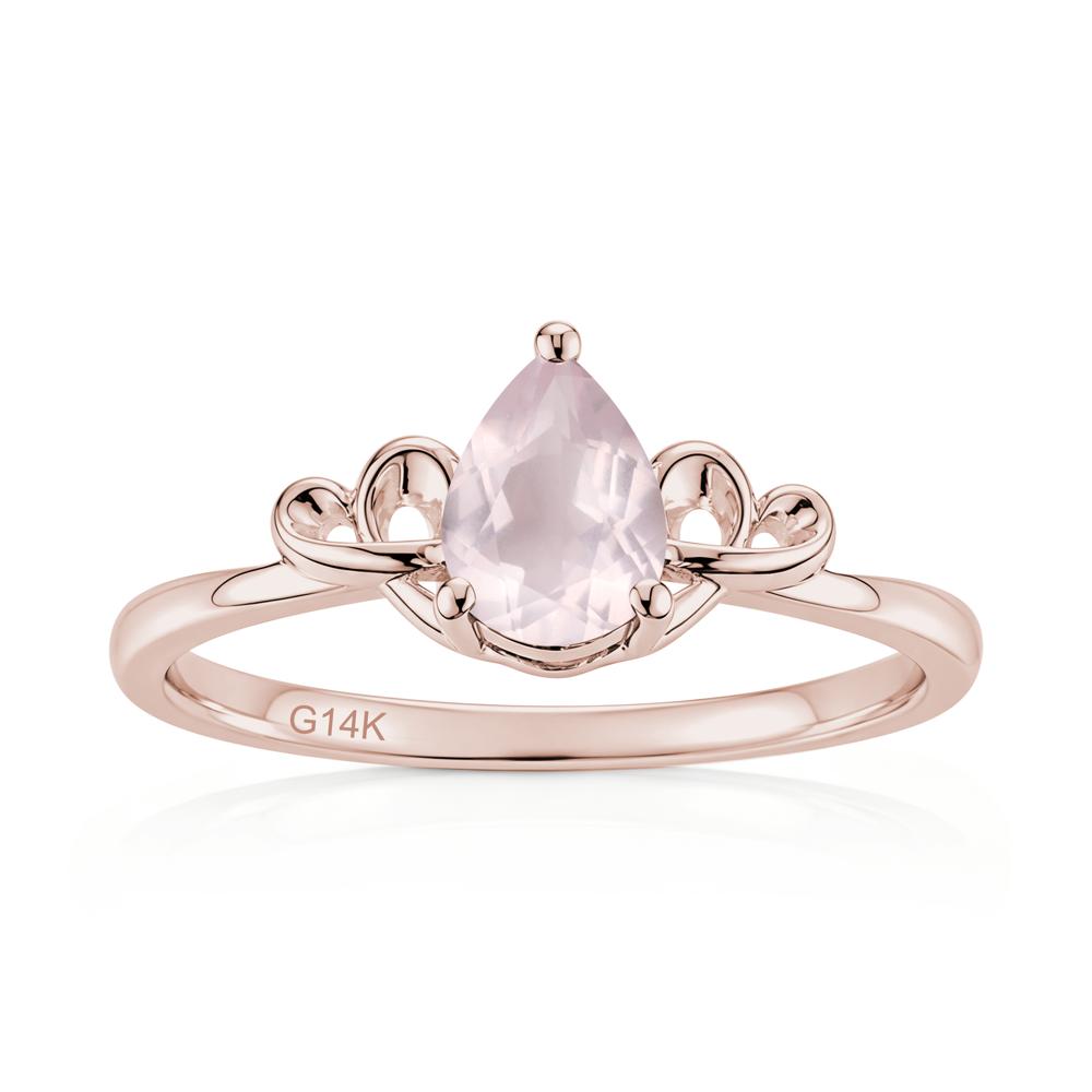Love Knot Pear Shaped Sapphire Ring - LUO Jewelry #gemstone_Rose Quartz