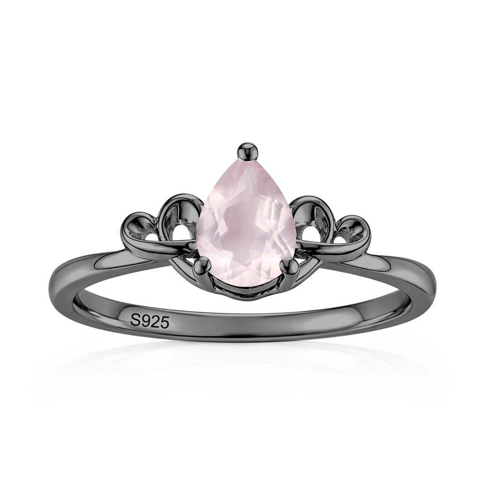 Love Knot Pear Shaped Sapphire Ring - LUO Jewelry #gemstone_Rose Quartz