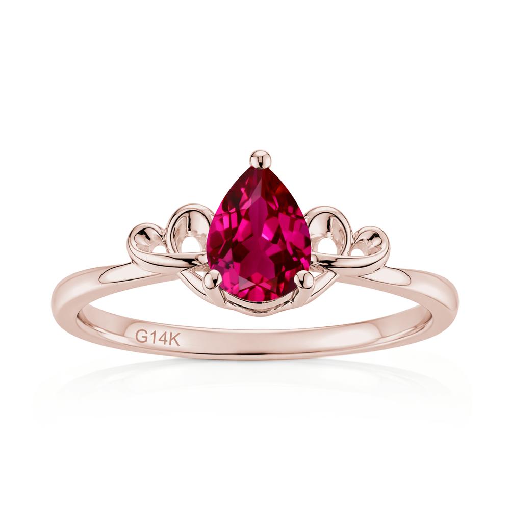Love Knot Pear Shaped Sapphire Ring - LUO Jewelry #gemstone_Ruby