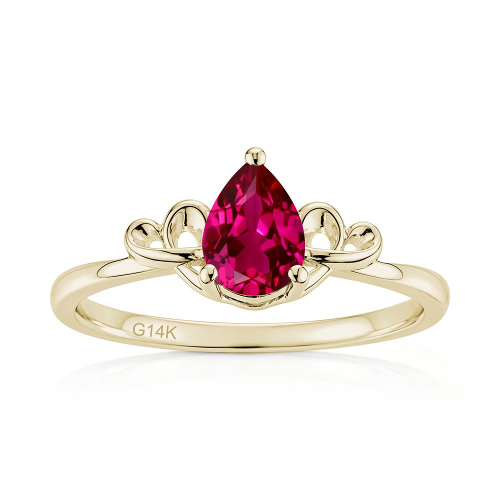 Love Knot Pear Shaped Sapphire Ring - LUO Jewelry #gemstone_Ruby