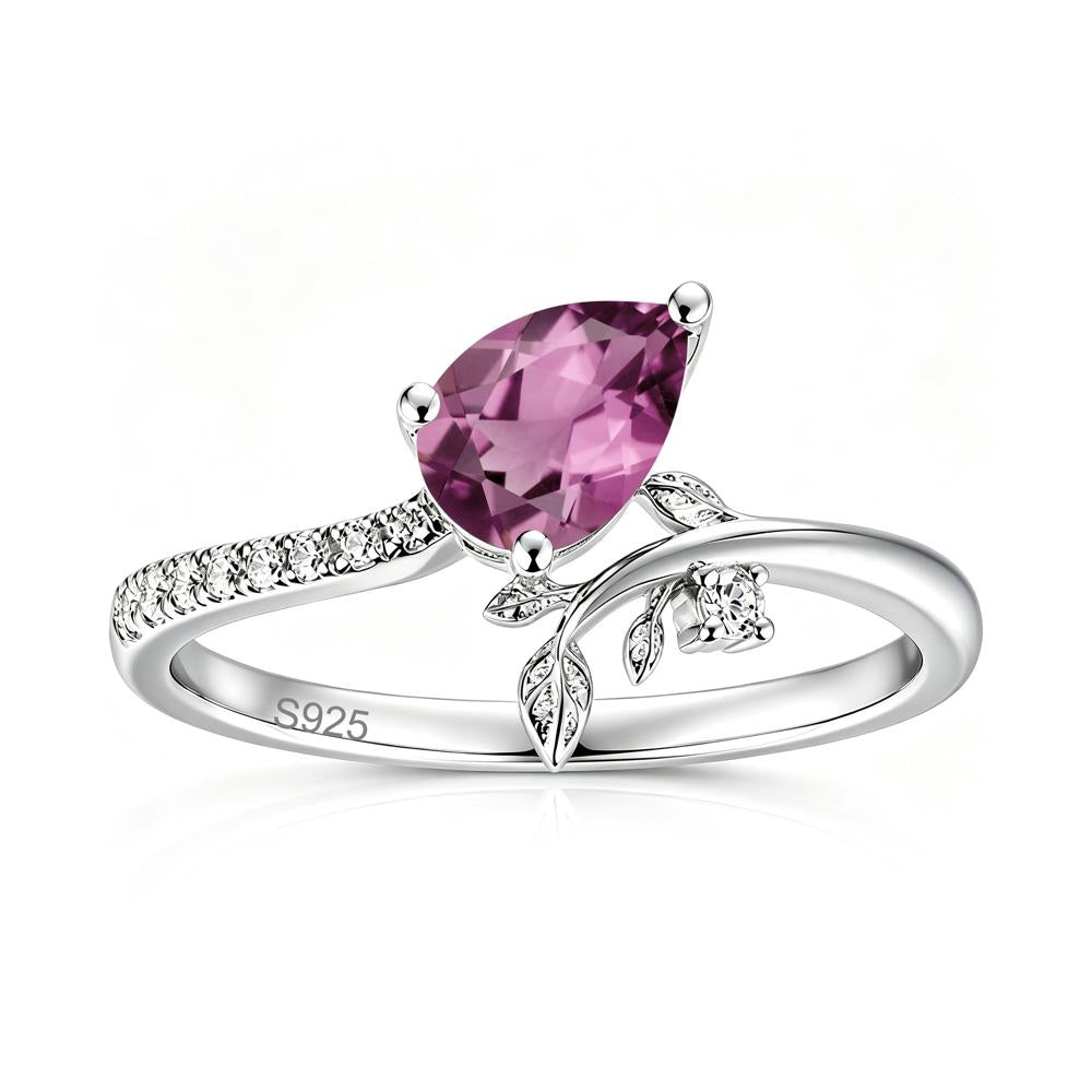 Pear Cut Emerald Twig Leaf Ring - LUO Jewelry #gemstone_Tourmaline