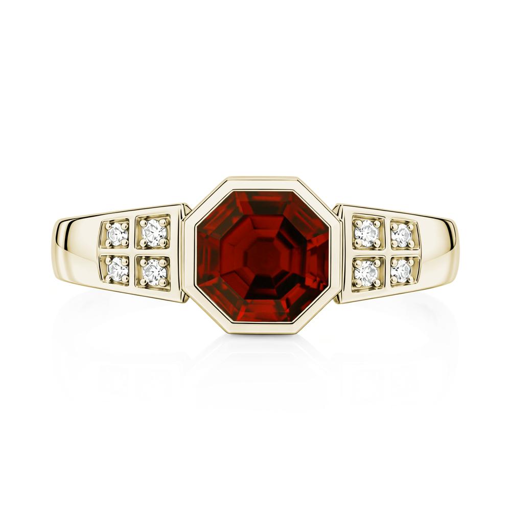 Bezel Setting Octagon London Blue Topaz Ring - LUO Jewelry #gemstone_Garnet
