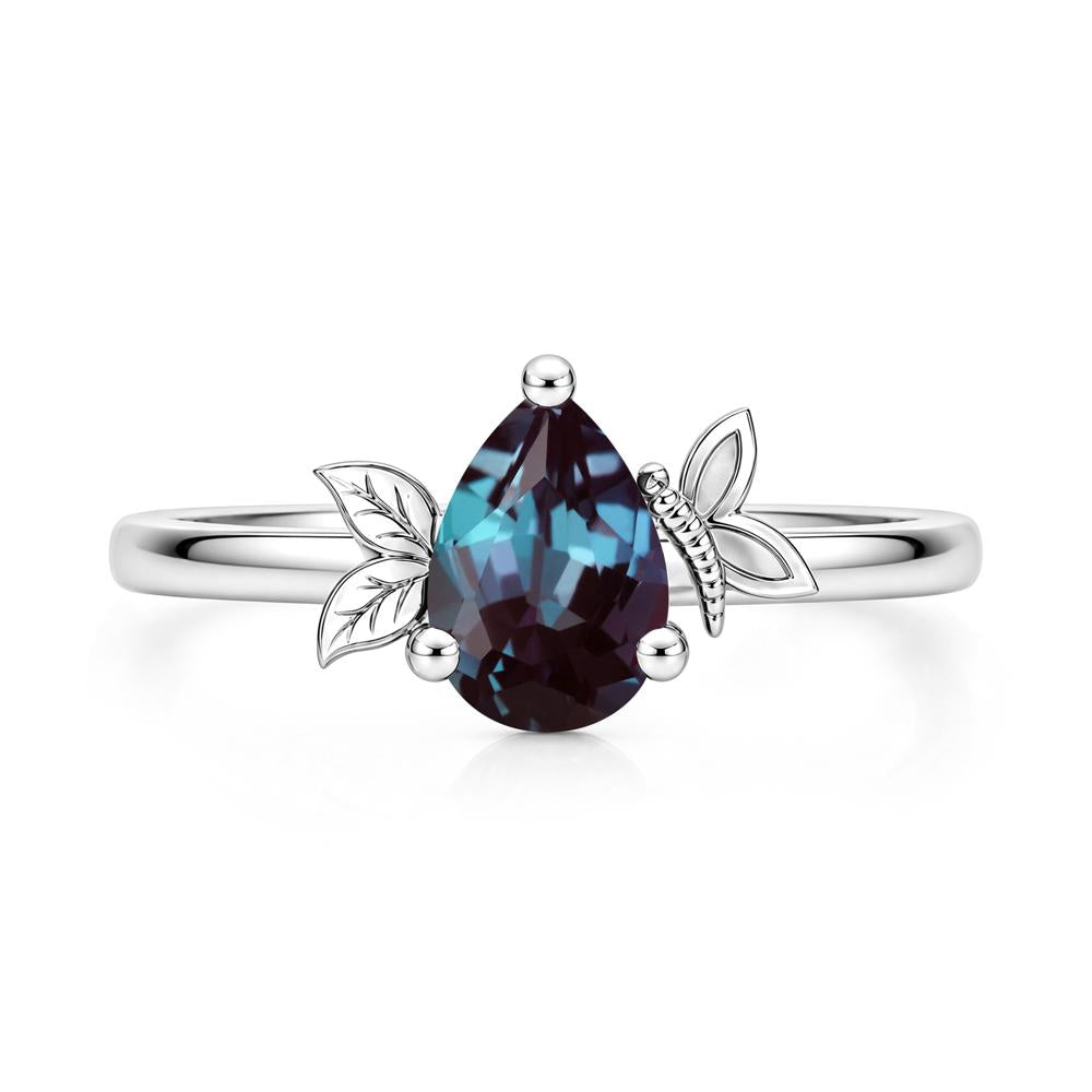Leaf Butterfly Nature Inspired Emerald Ring - LUO Jewelry #gemstone_Alexandrite