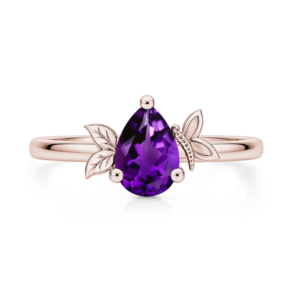 Leaf Butterfly Nature Inspired Emerald Ring - LUO Jewelry #gemstone_Amethyst