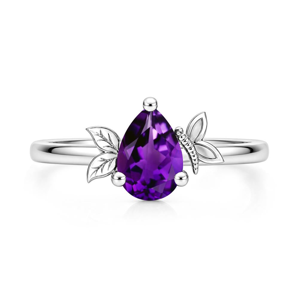 Leaf Butterfly Nature Inspired Emerald Ring - LUO Jewelry #gemstone_Amethyst
