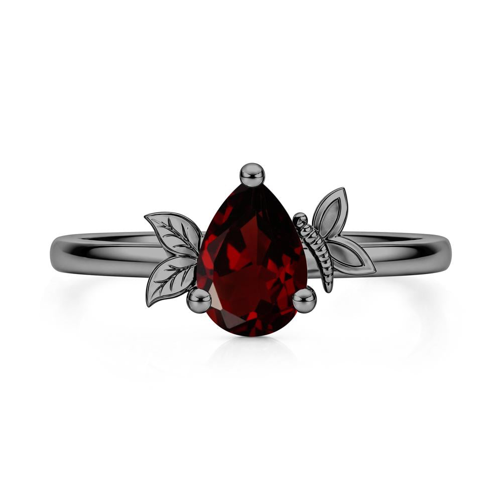 Leaf Butterfly Nature Inspired Emerald Ring - LUO Jewelry #gemstone_Garnet