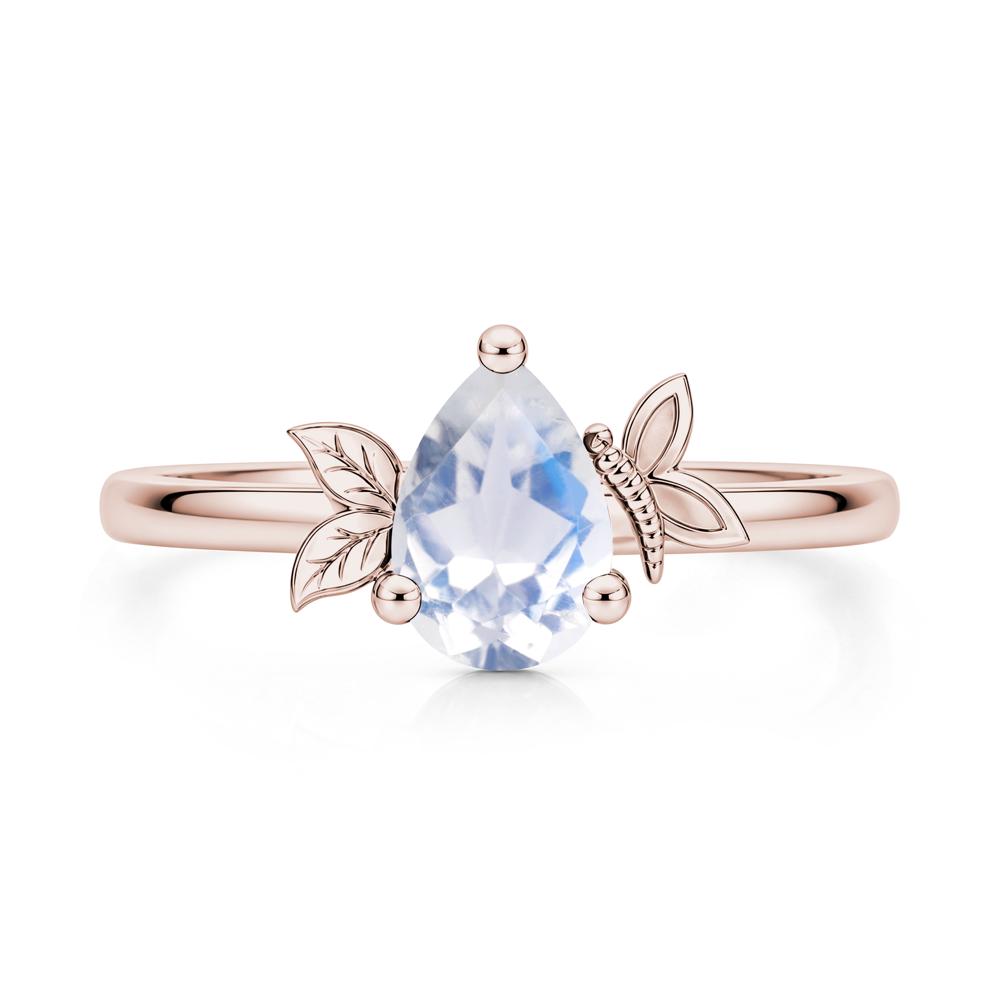 Leaf Butterfly Nature Inspired Emerald Ring - LUO Jewelry #gemstone_Moonstone