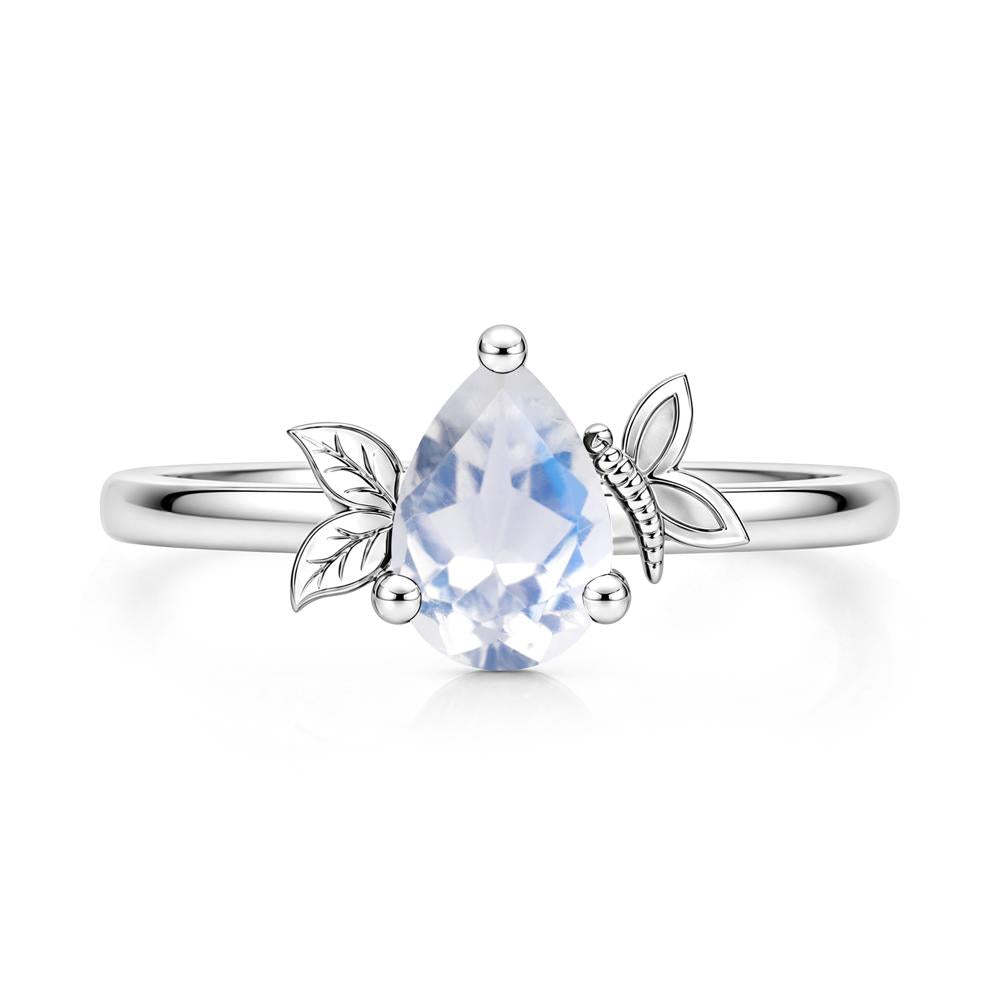Leaf Butterfly Nature Inspired Emerald Ring - LUO Jewelry #gemstone_Moonstone