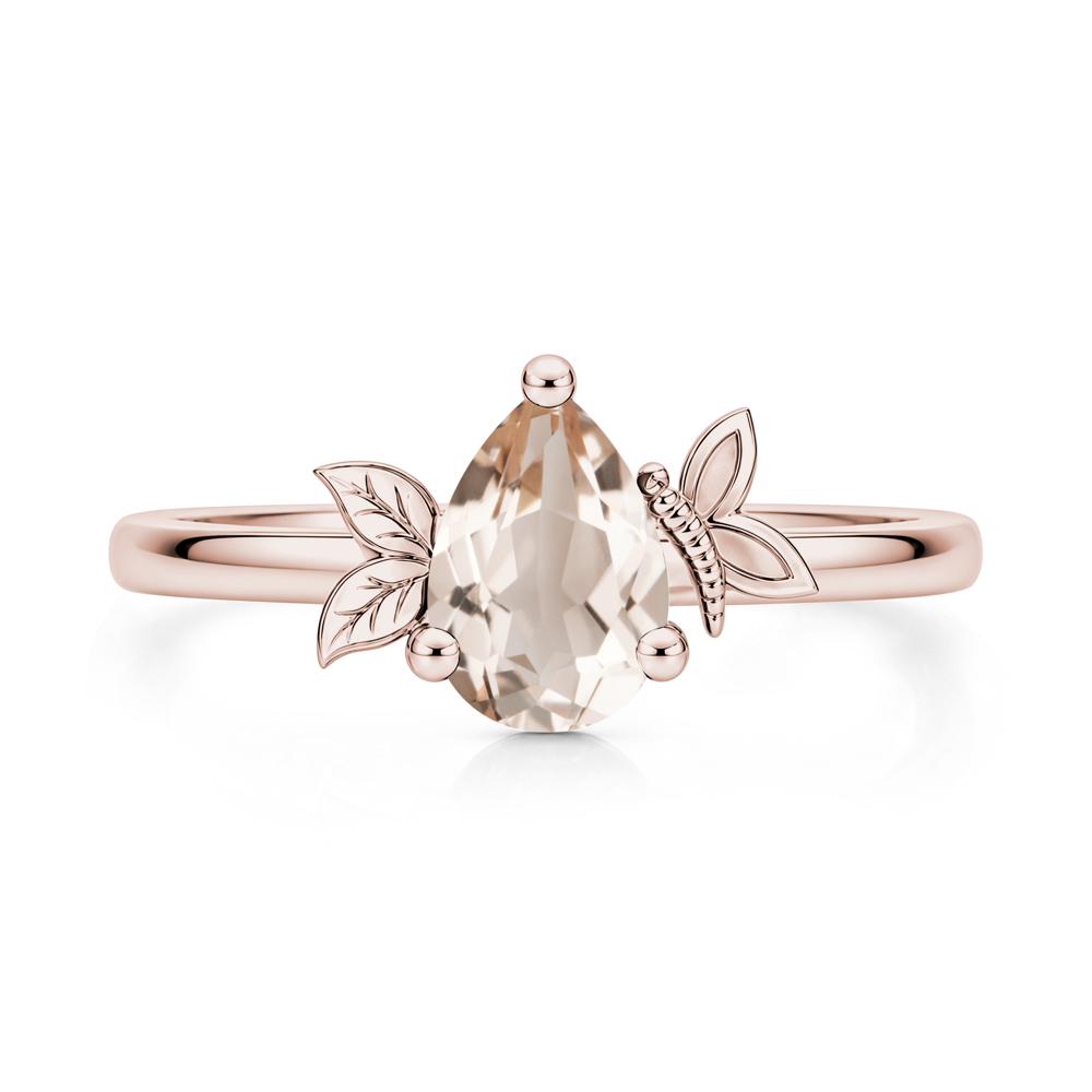 Leaf Butterfly Nature Inspired Emerald Ring - LUO Jewelry #gemstone_Morganite