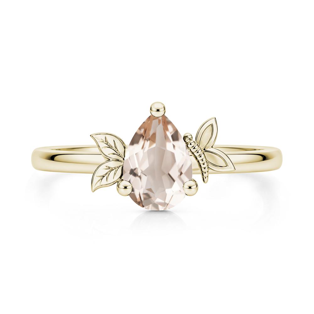 Leaf Butterfly Nature Inspired Emerald Ring - LUO Jewelry #gemstone_Morganite