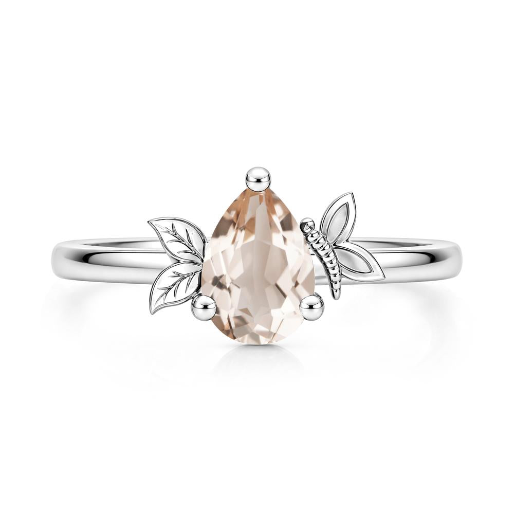 Leaf Butterfly Nature Inspired Emerald Ring - LUO Jewelry #gemstone_Morganite