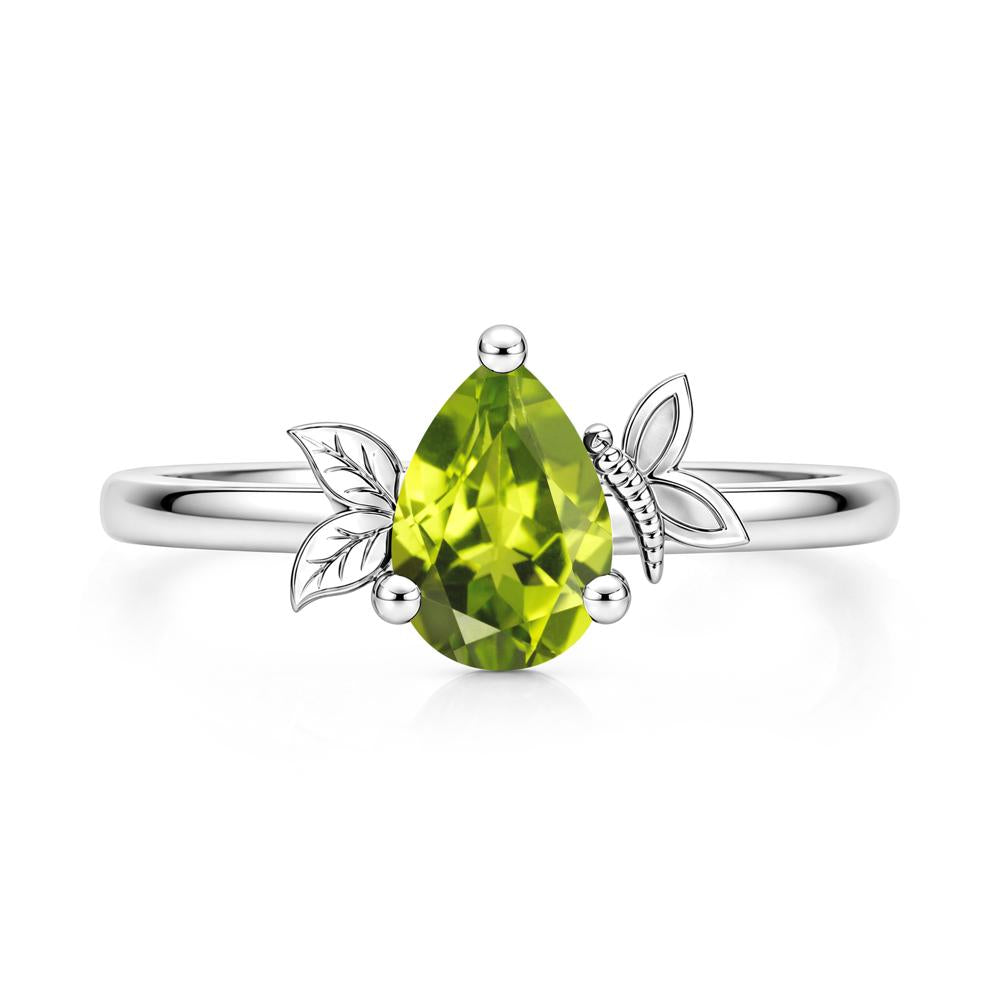 Leaf Butterfly Nature Inspired Emerald Ring - LUO Jewelry #gemstone_Peridot