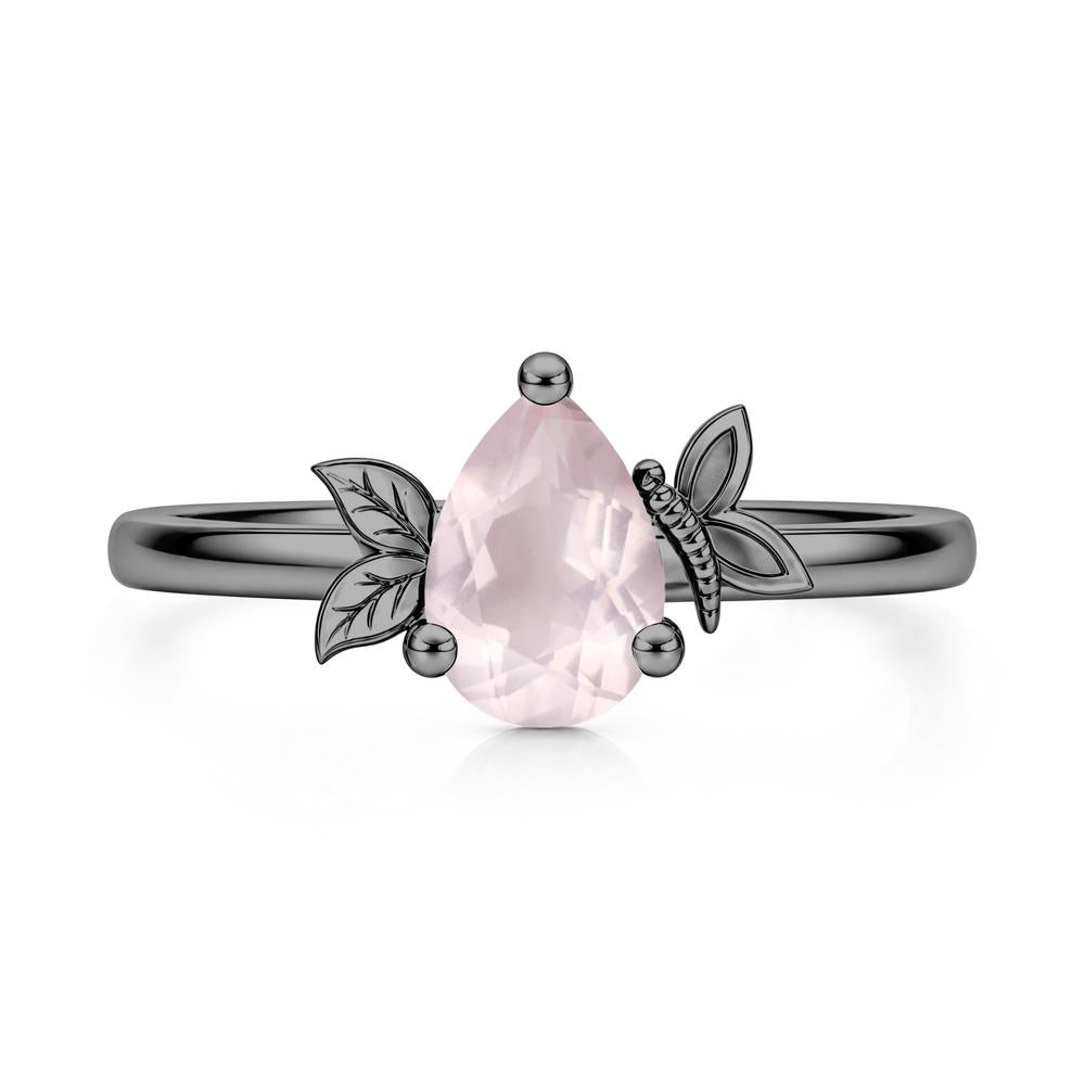 Leaf Butterfly Nature Inspired Emerald Ring - LUO Jewelry #gemstone_Rose Quartz