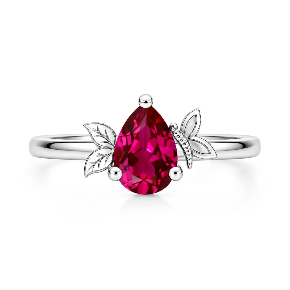 Leaf Butterfly Nature Inspired Emerald Ring - LUO Jewelry #gemstone_Ruby