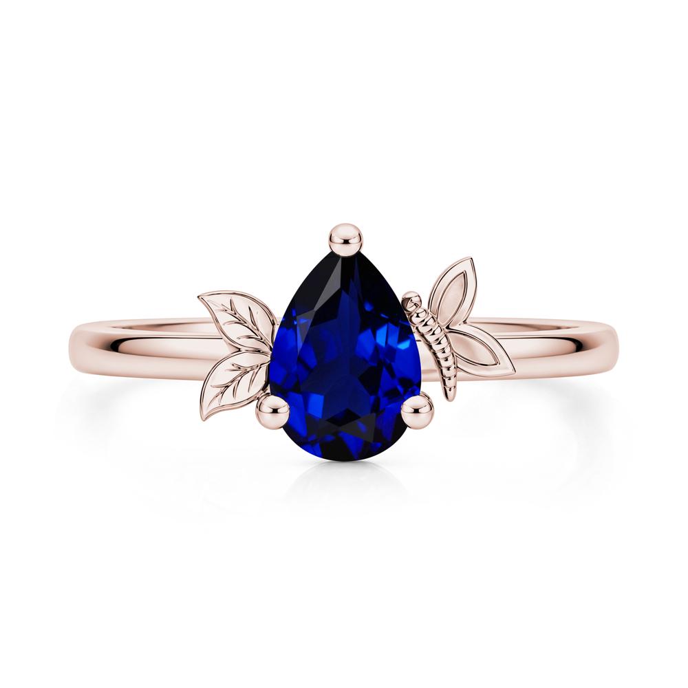 Leaf Butterfly Nature Inspired Emerald Ring - LUO Jewelry #gemstone_Sapphire