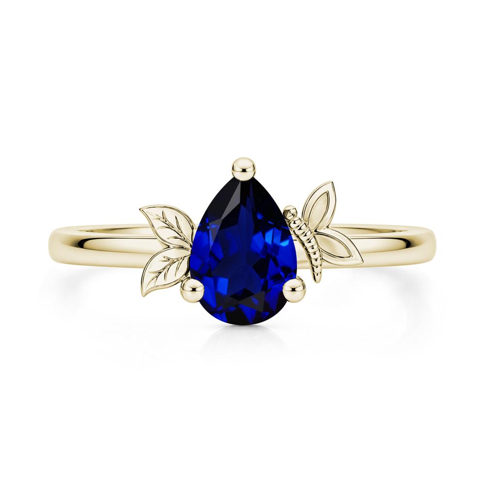 Leaf Butterfly Nature Inspired Emerald Ring - LUO Jewelry #gemstone_Sapphire