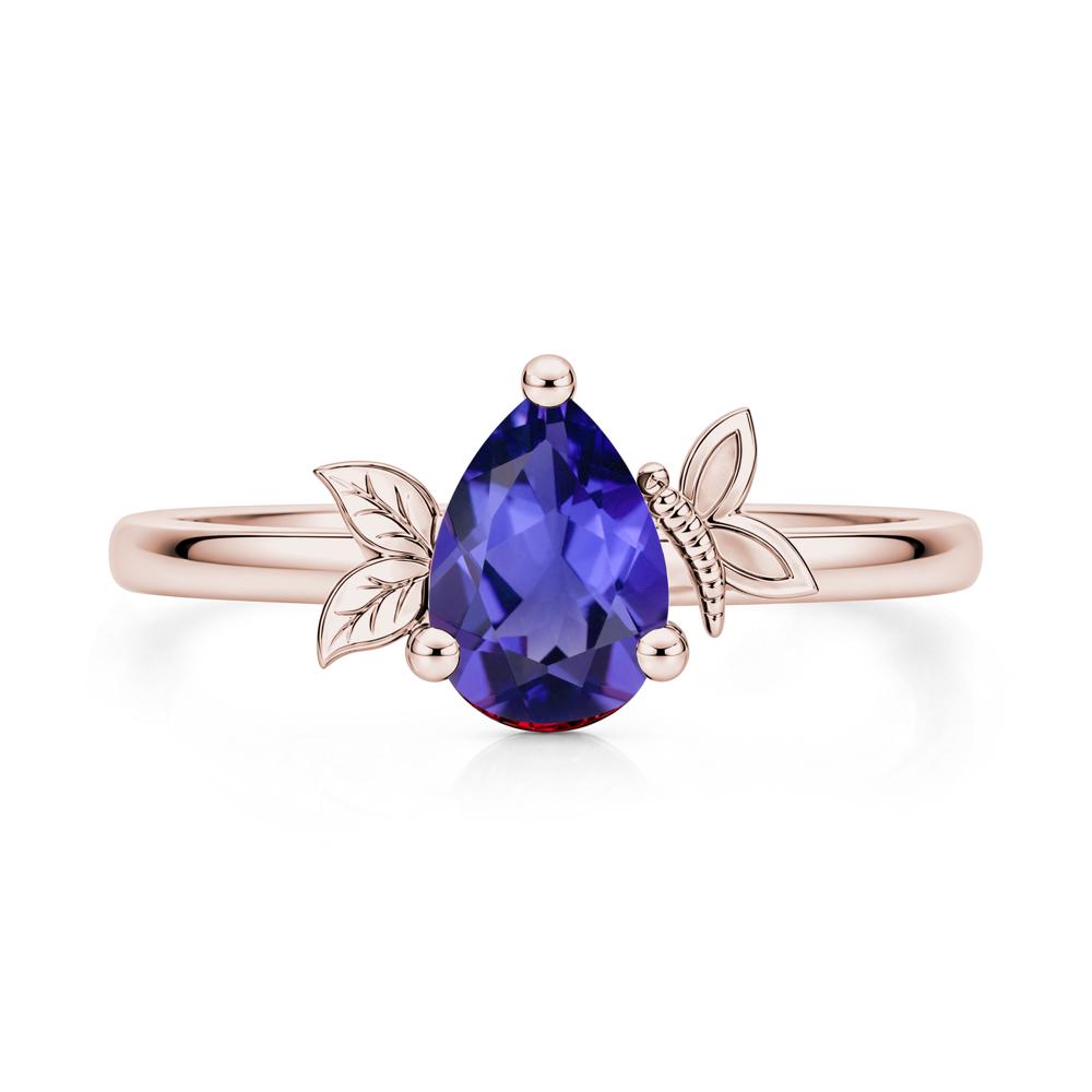 Leaf Butterfly Nature Inspired Emerald Ring - LUO Jewelry #gemstone_Tanzanite