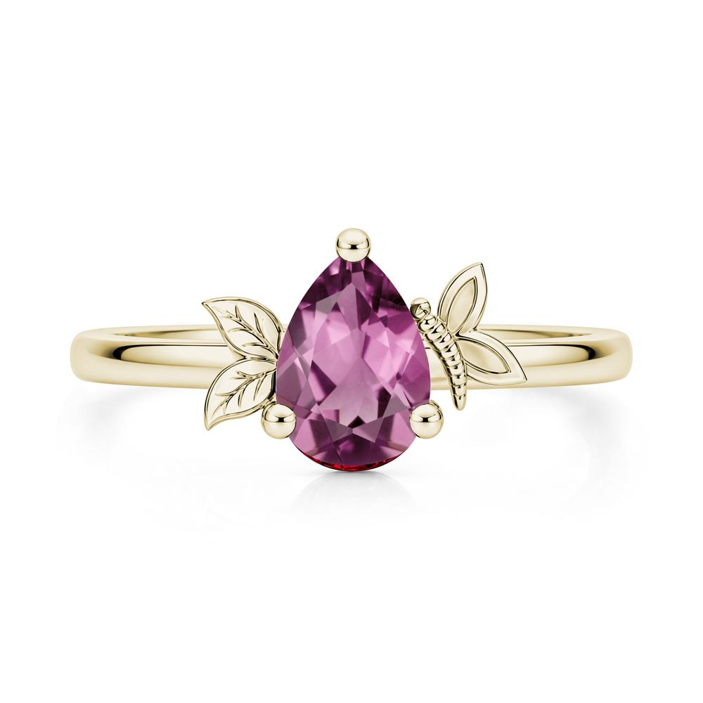 Leaf Butterfly Nature Inspired Emerald Ring - LUO Jewelry #gemstone_Tourmaline