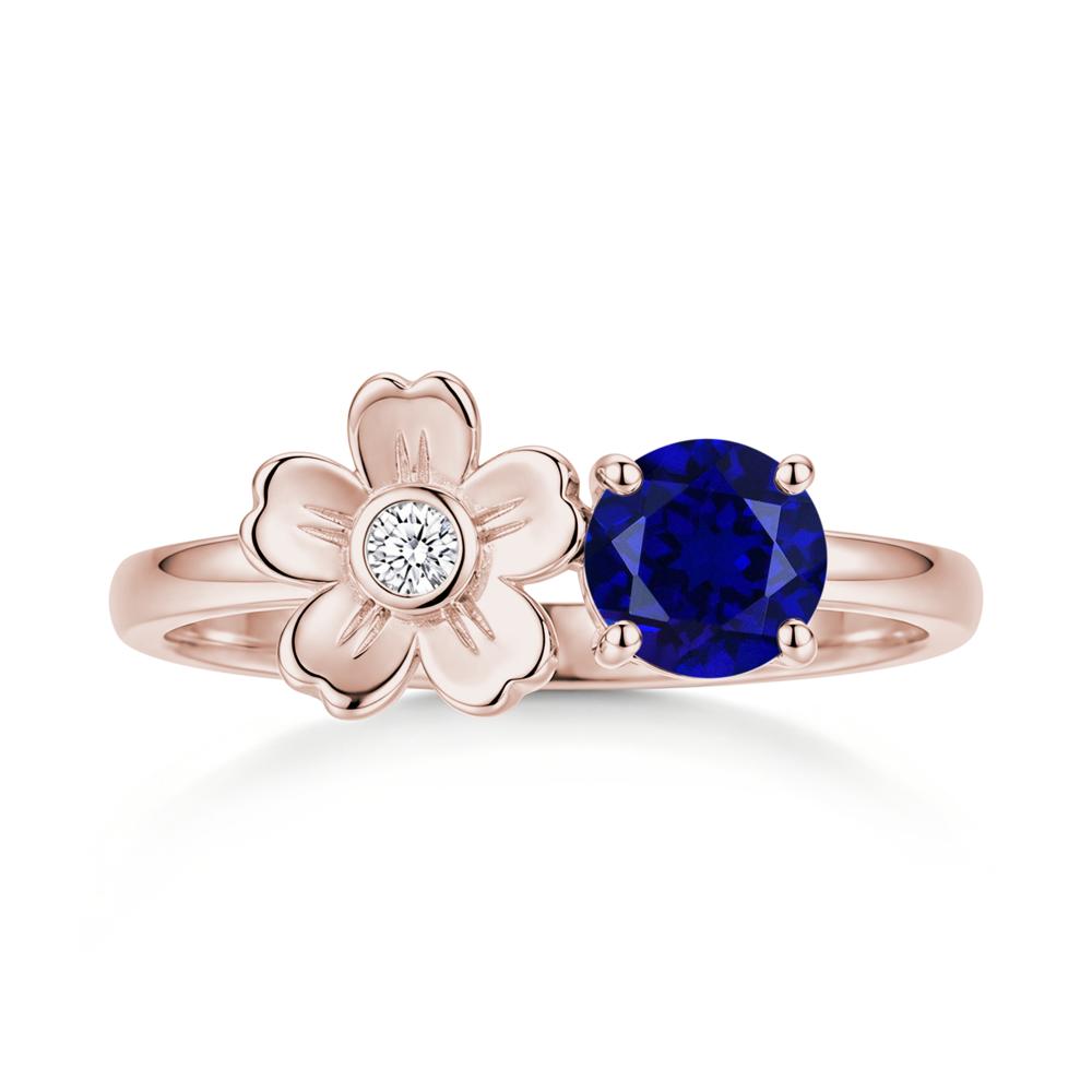 Round Shaped Morganite Flower Ring - LUO Jewelry #gemstone_Sapphire