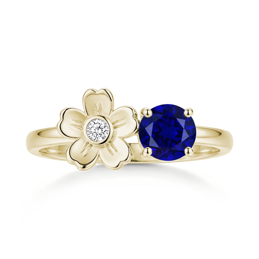 Round Shaped Morganite Flower Ring - LUO Jewelry #gemstone_Sapphire