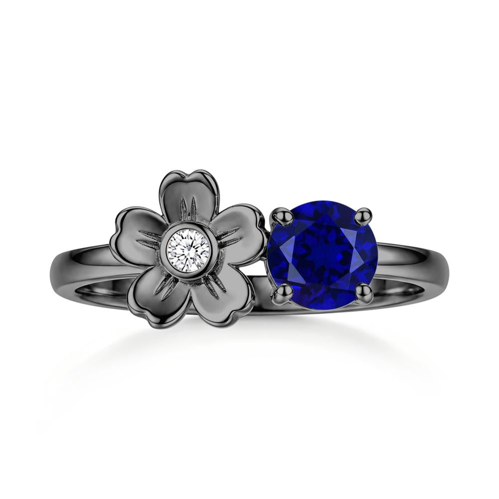 Round Shaped Morganite Flower Ring - LUO Jewelry #gemstone_Sapphire