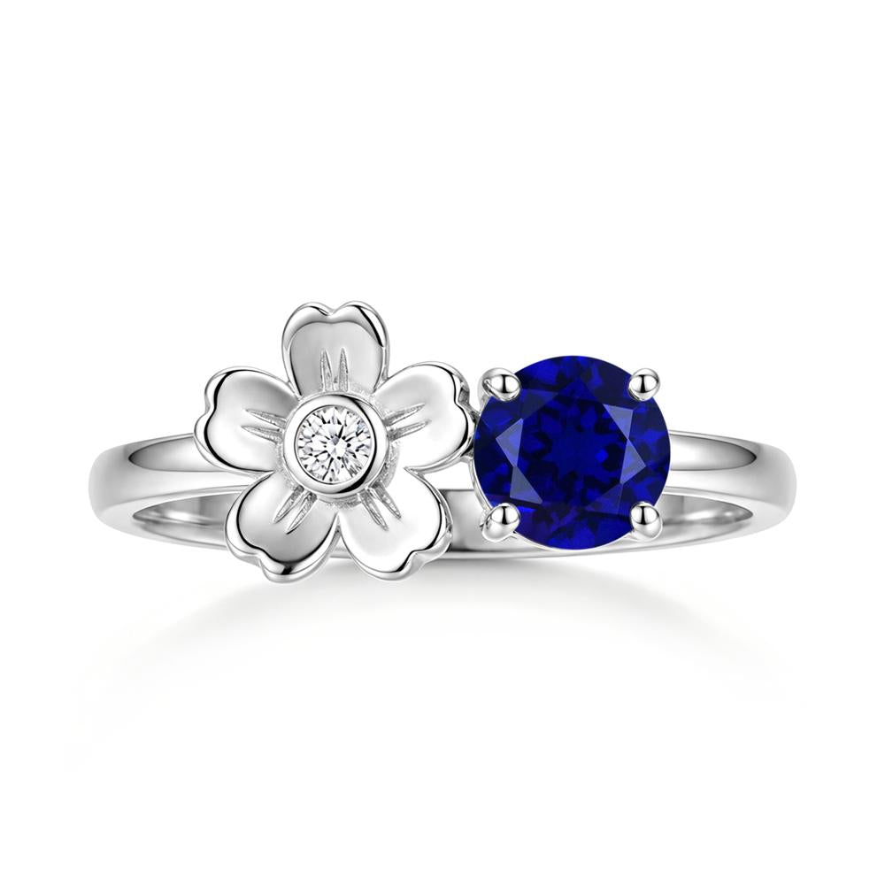 Round Shaped Morganite Flower Ring - LUO Jewelry #gemstone_Sapphire