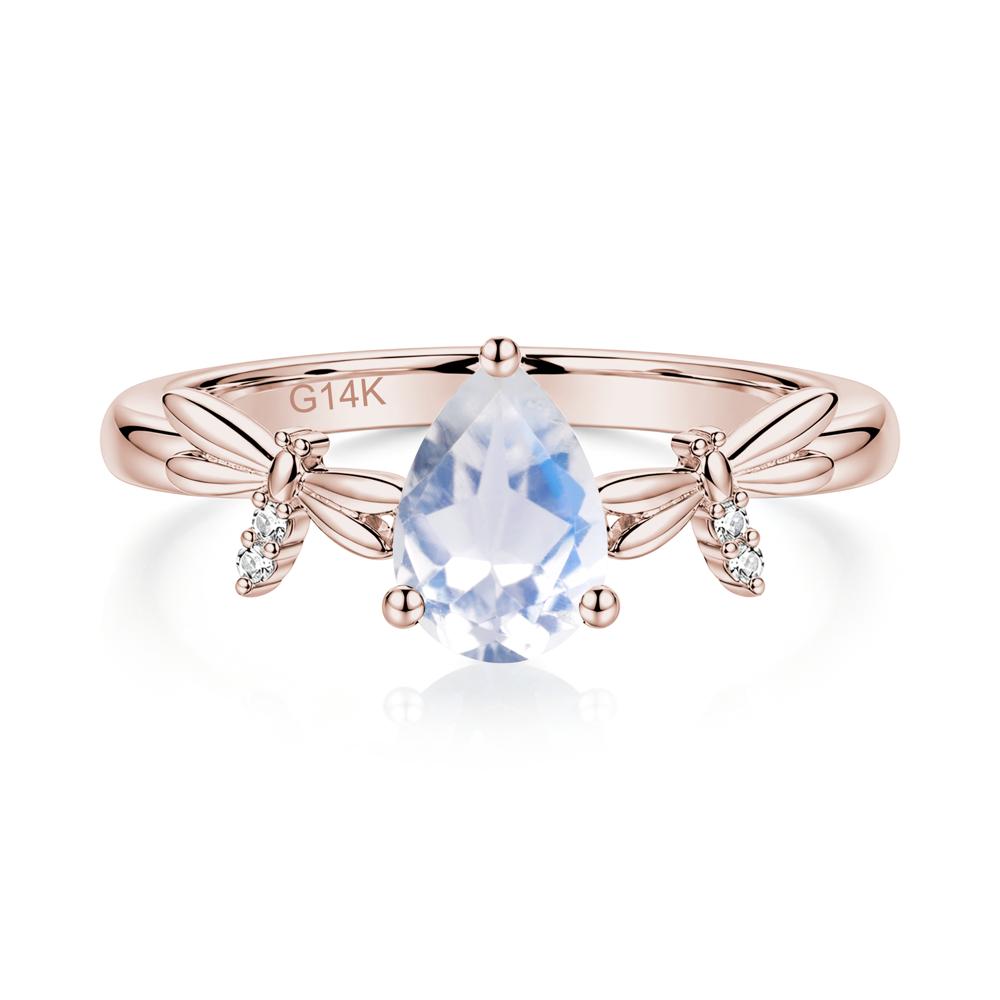 Pear Cut London Blue Topaz Dragonfly Ring - LUO Jewelry #gemstone_Moonstone