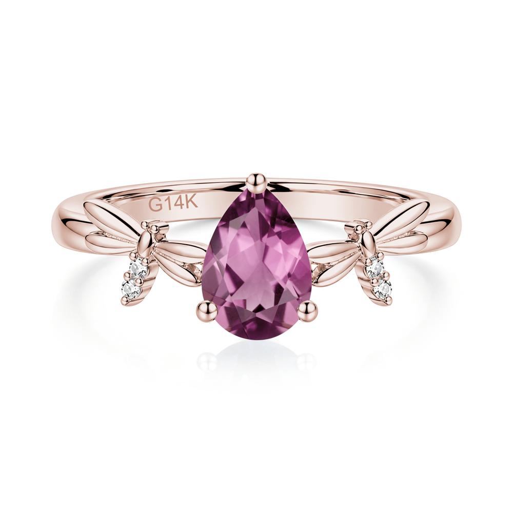 Pear Cut London Blue Topaz Dragonfly Ring - LUO Jewelry #gemstone_Tourmaline