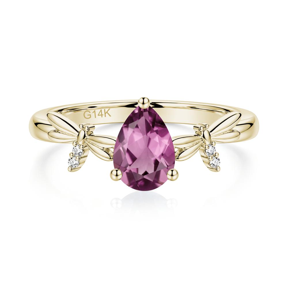 Pear Cut London Blue Topaz Dragonfly Ring - LUO Jewelry #gemstone_Tourmaline
