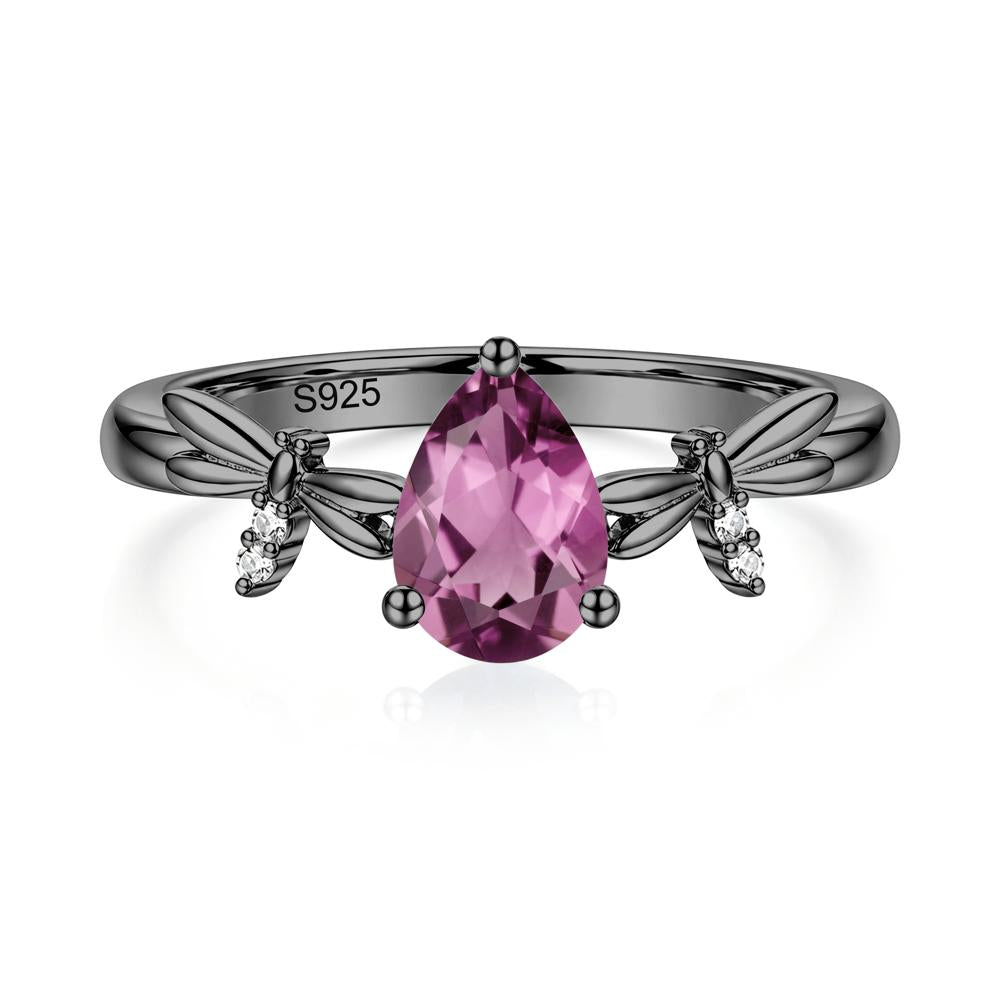 Pear Cut London Blue Topaz Dragonfly Ring - LUO Jewelry #gemstone_Tourmaline