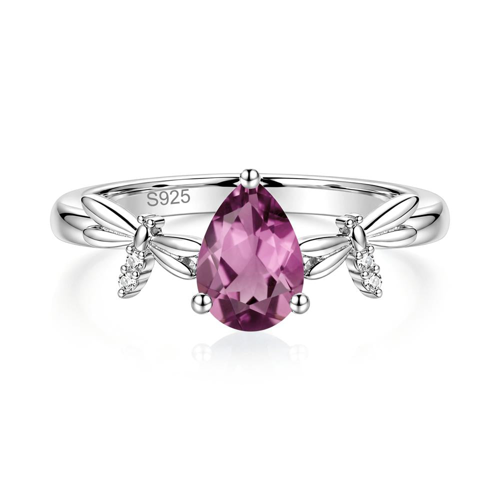 Pear Cut London Blue Topaz Dragonfly Ring - LUO Jewelry #gemstone_Tourmaline