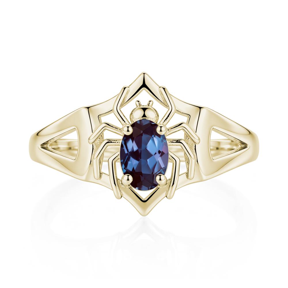 Gothic Rose Quartz Dark Spider Ring - LUO Jewelry #gemstone_Alexandrite