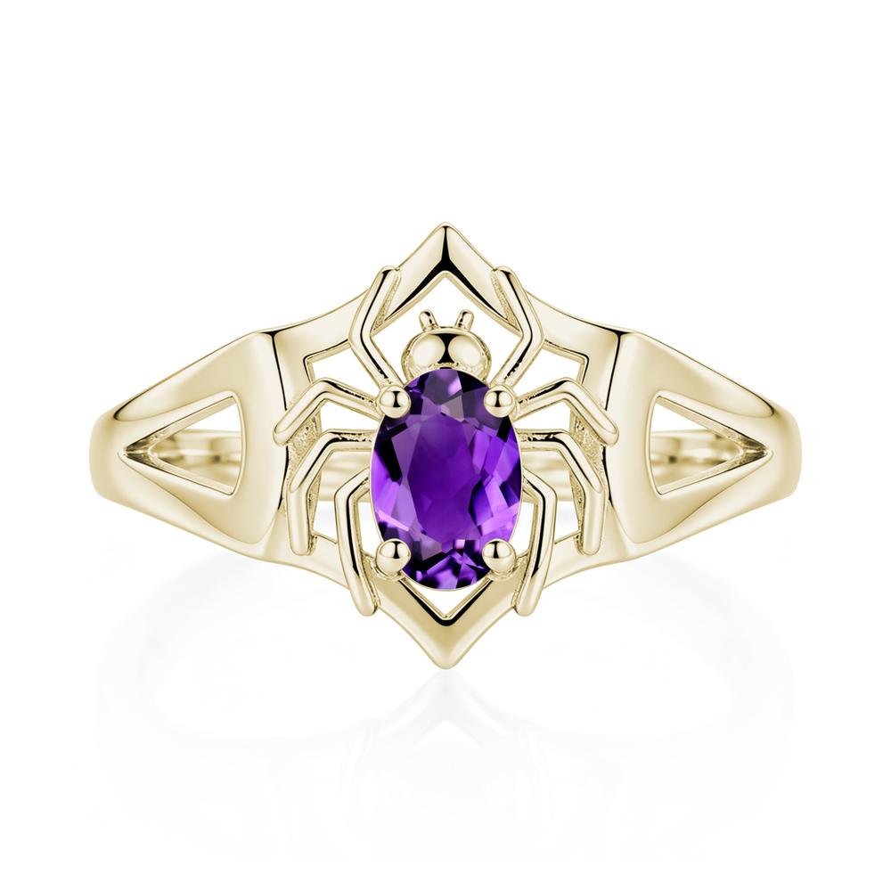 Gothic Rose Quartz Dark Spider Ring - LUO Jewelry #gemstone_Amethyst